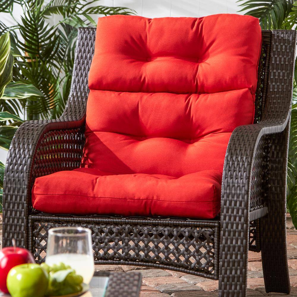 Salsa 44" x 22" High Back Outdoor Chair Cushion with Recycled Polyfill