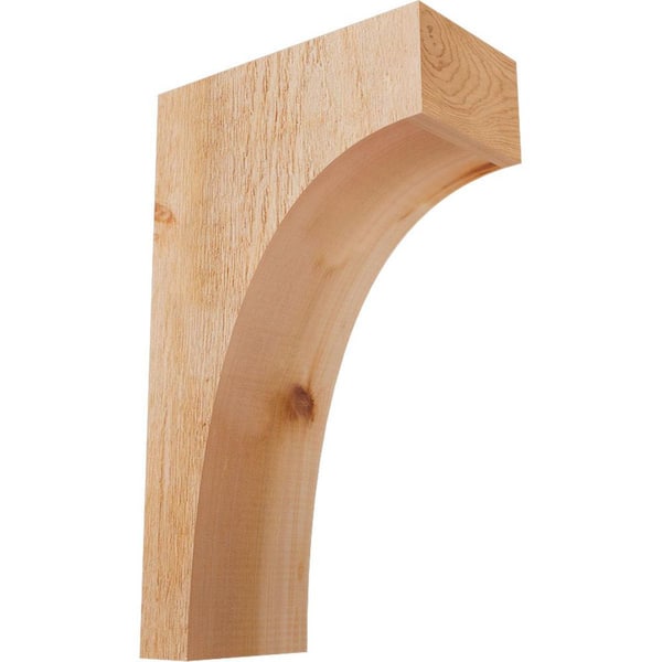 Ekena Millwork 6 in. x 12 in. x 20 in. Western Red Cedar Huntington Rough Sawn Corbel