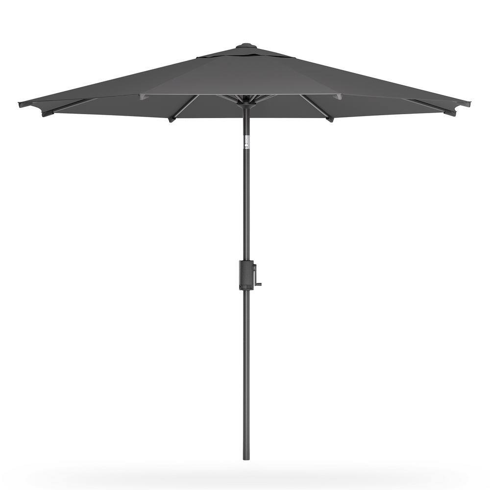 9 ft. Market Tilt Patio Umbrella Gray Outdoor with Push Button and Easy Crank, 360-Degree Rotation Design price history on PriceWatchPro