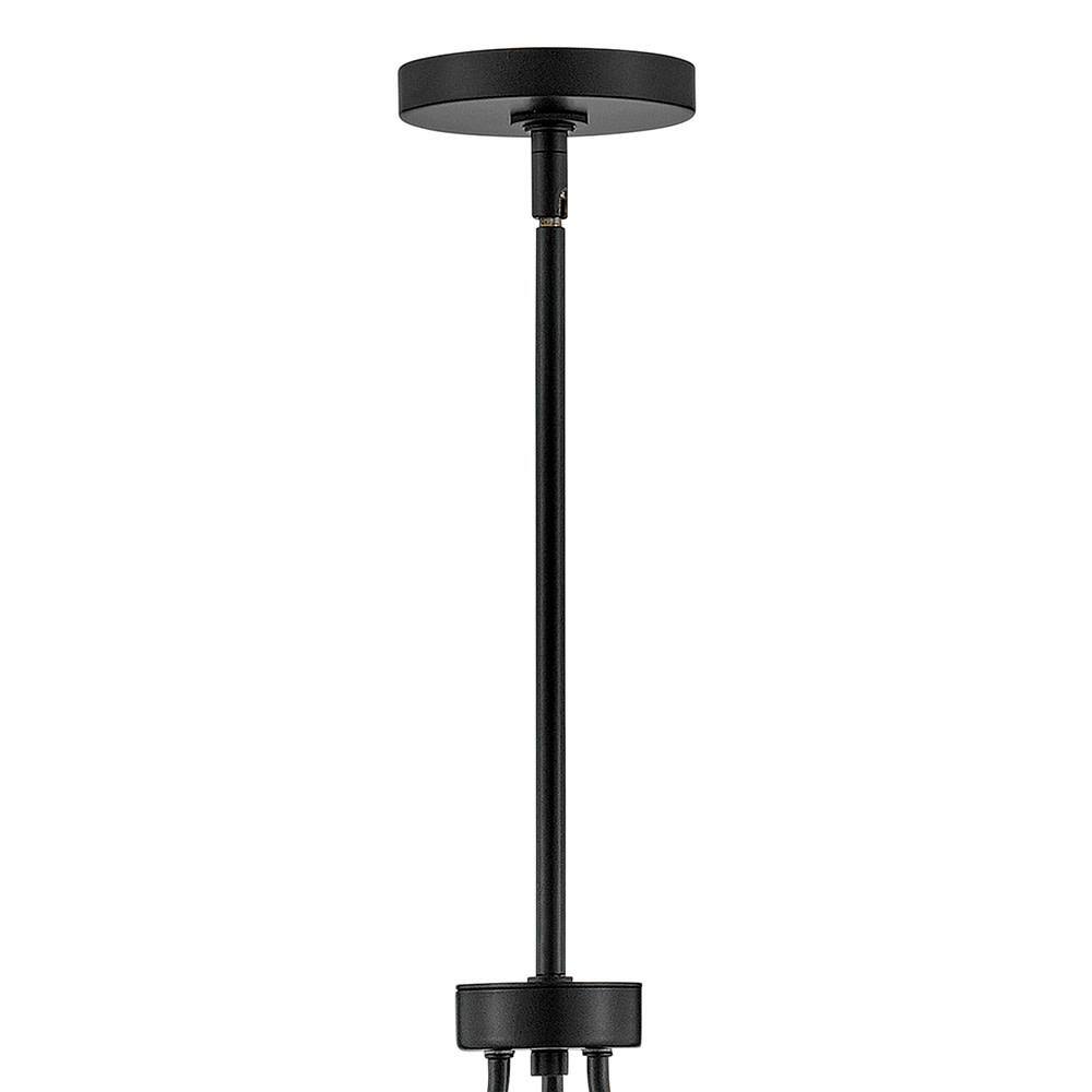 Lazlo Black and Brass 12-Light Candle Chandelier