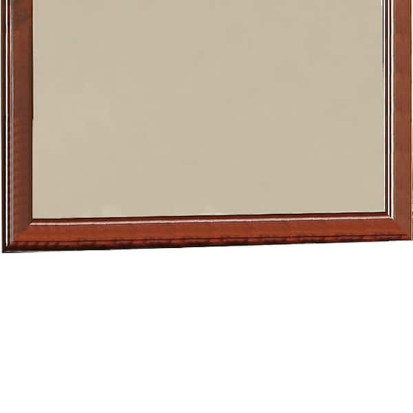 acme louis philippe iii square wooden mirror in cherry