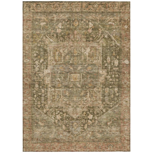 Chantille Machine Washable Indoor/Outdoor Abstract ACN1240 Fern 8 ft. x 10 ft. Area Rug