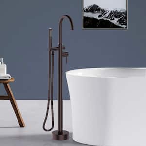 44.9 in. Single-Handle Classical Freestanding Bathtub Faucet with Hand Shower in Oil Rubbed Bronze