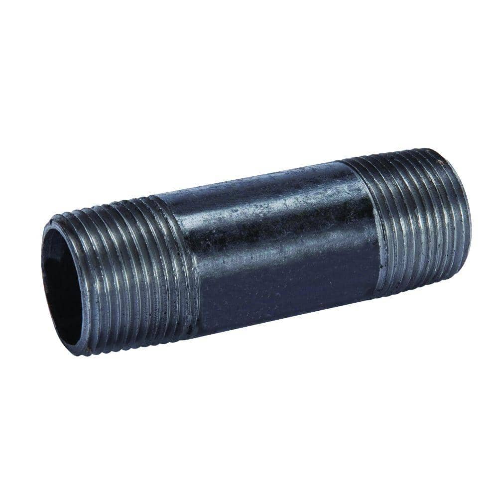 Southland 1-1/4 in. x 12 in. Black Steel MPT Nipple 586-120HN