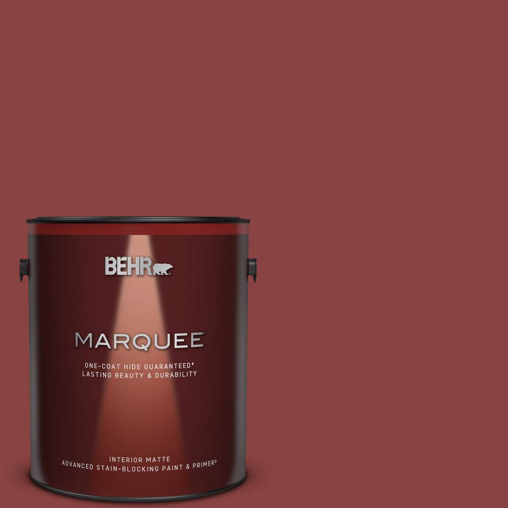 1 gal. #QE-07 Country Lane Red Matte Interior Paint & Primer