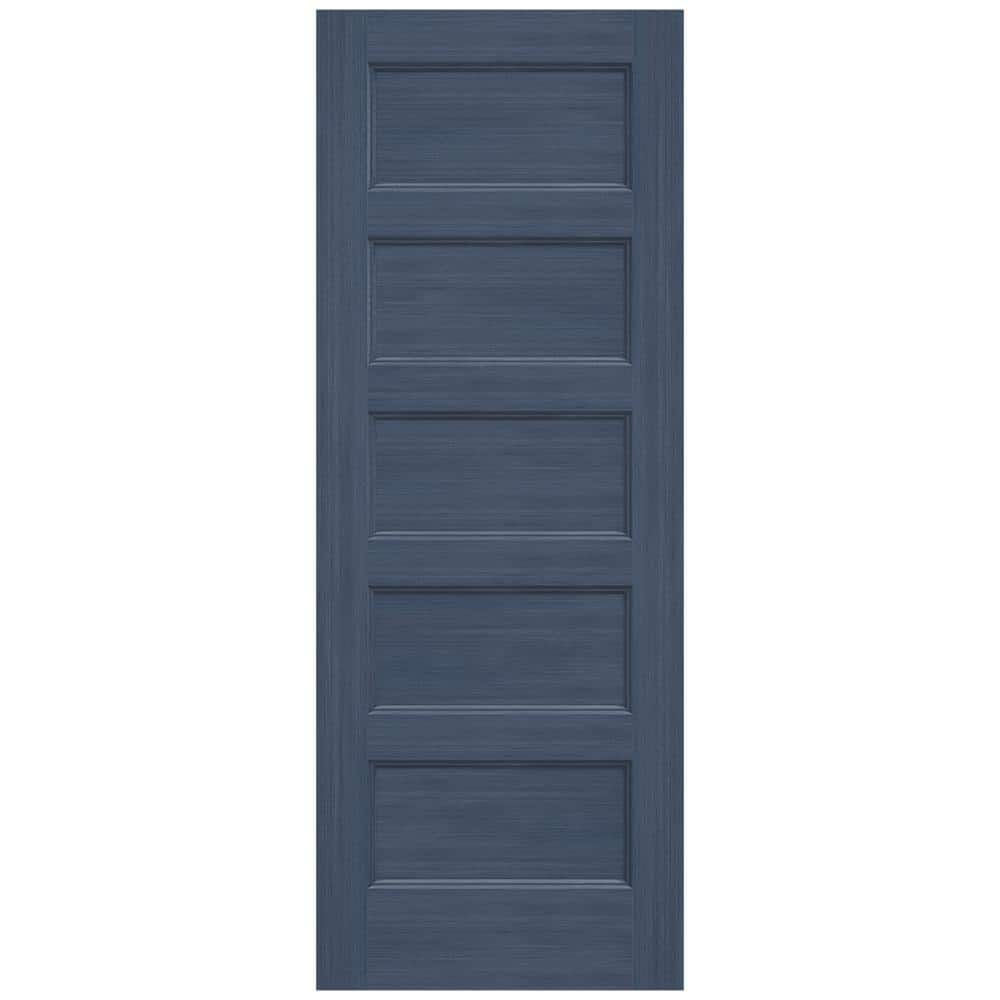 JELD-WEN 32 in. x 80 in. Conmore Denim Stain Smooth Hollow Core Molded ...