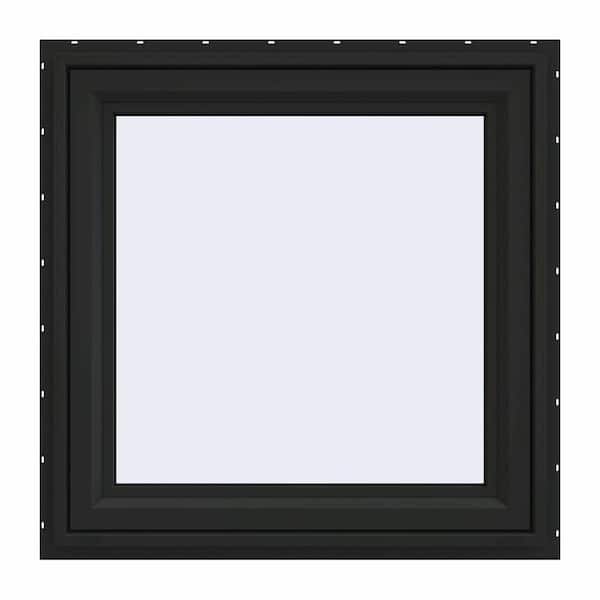 JELD-WEN 36 in. x 36 in. V-4500 Series Bronze FiniShield Vinyl Awning Window with Fiberglass Mesh Screen
