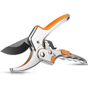 8 in. Lopper, Pruning Shears - Garden Shears with Ratchet Anvil, with Stainless Steel Blades and Non-slip Handle