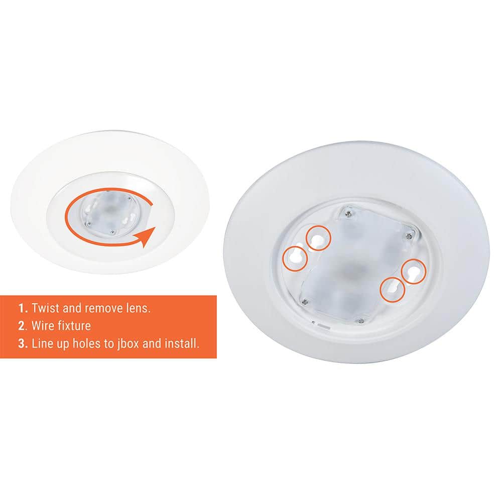 6-Inch White Aluminum LED Retrofit Downlight Pack of 6