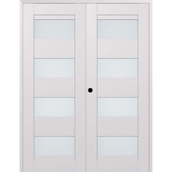 Belldinni Della N 60 in. x 80 in. Right Hand Active 4-Lite Frosted