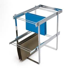 14.75 in. x 22.63 in. Chrome 2 Tier Base Cabinet File Drawer (4-Pack)