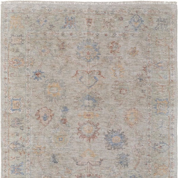 2 X 3 Tan, Brown, Blue Floral Area Rug