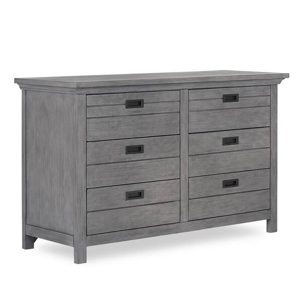 Evolur madison double store dresser weathered grey