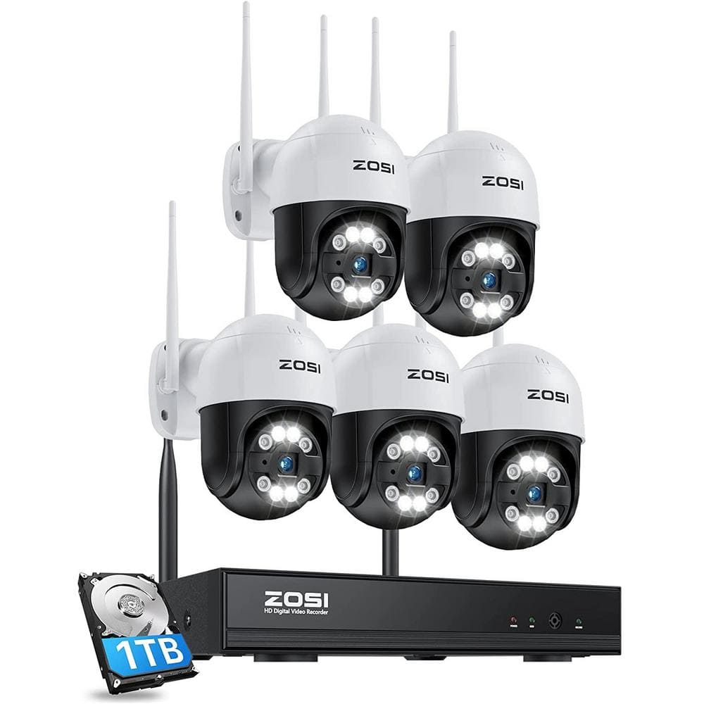 ZOSI 8-Channel 3MP 1TB NVR Security Camera System with 5 WiFi 360 Pan ...