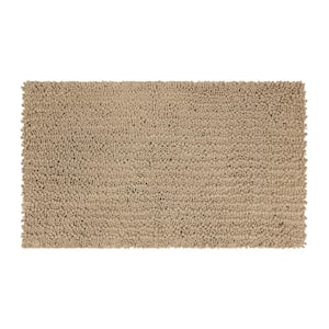 Metaphor Taupe 17 in. x 24 in. Micro Denier Polyester Bath Mat