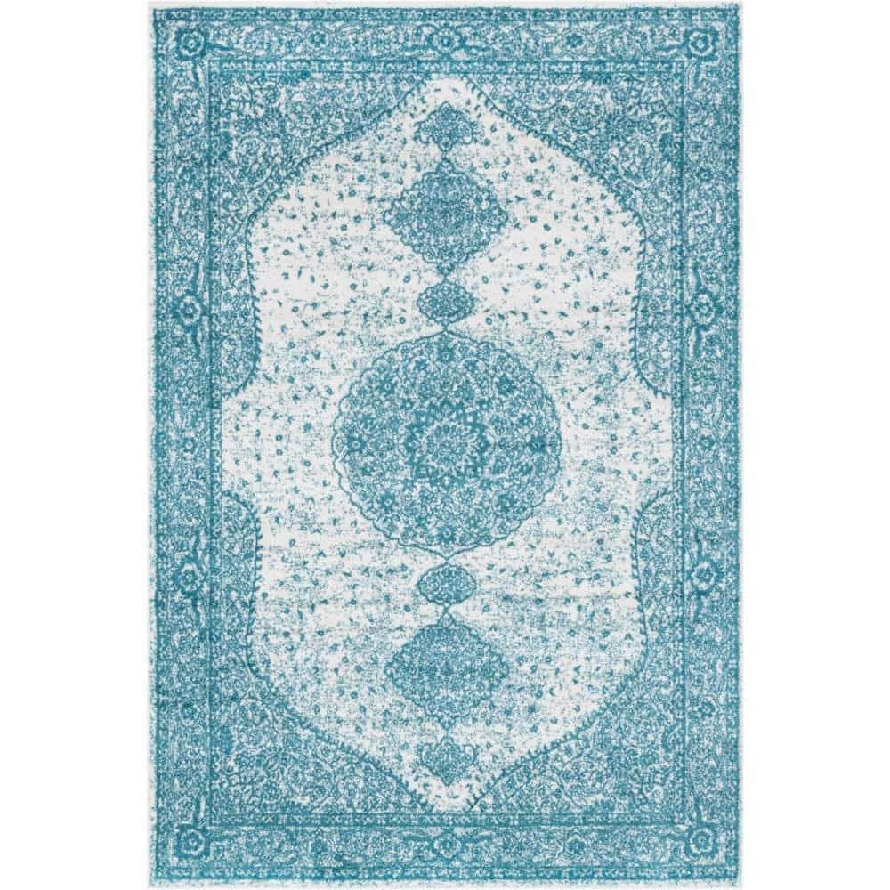 Bromley Midnight Turquoise 6' 1 x 9' 0 Area Rug price history on PriceWatchPro
