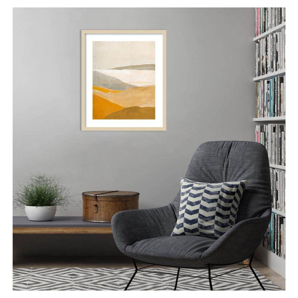 Yellow Field Abstract Expressionism Framed Wall Art Print