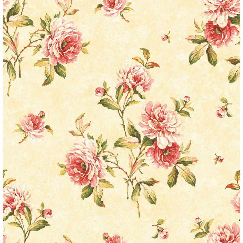 SK Filson Adele Red Peony Wallpaper DE40815 - The Home Depot