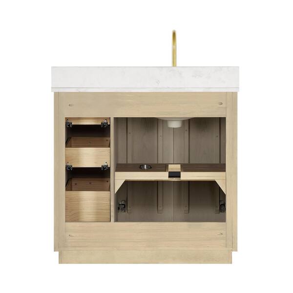 ROSWELL Oza 36 in. W x 22 in. D x 33.9 in. H Single Sink Bath