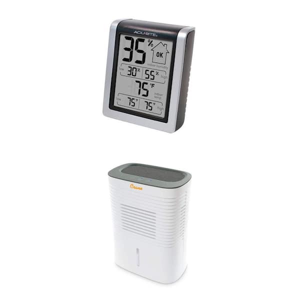 Digital Humidity and Temperature Monitor with 4 Pint Dehumidifier for 300 sq.ft. Rooms