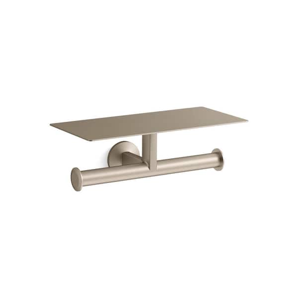 KOHLER Components Covered Wall Mounted Double Toilet Paper Holder in Vibrant Brushed Bronze