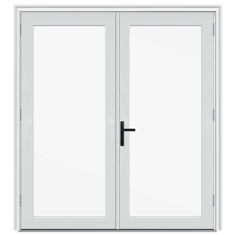 60 in. x 80 in. F4500 Left-Hand/Outswing White Fiberglass French Patio Door w/ Low-E Glass and Black Handle price history on PriceWatchPro