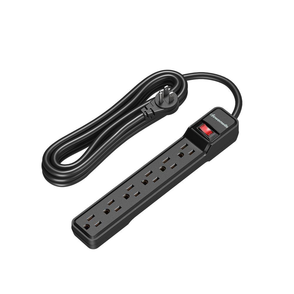 15 ft. 6-Outlet Surge Protector Power Strip, 500 Joules, Black price history on PriceWatchPro