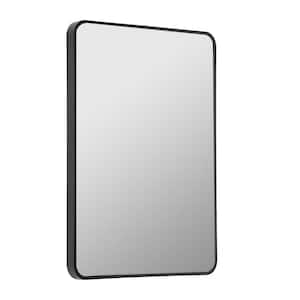  Minuover Wall Mount Mirror for Bathroom, Brush Black Metal  Framed Rounded Corner Rectangular Vanity Mirror (20 x 30, Black) : Home &  Kitchen