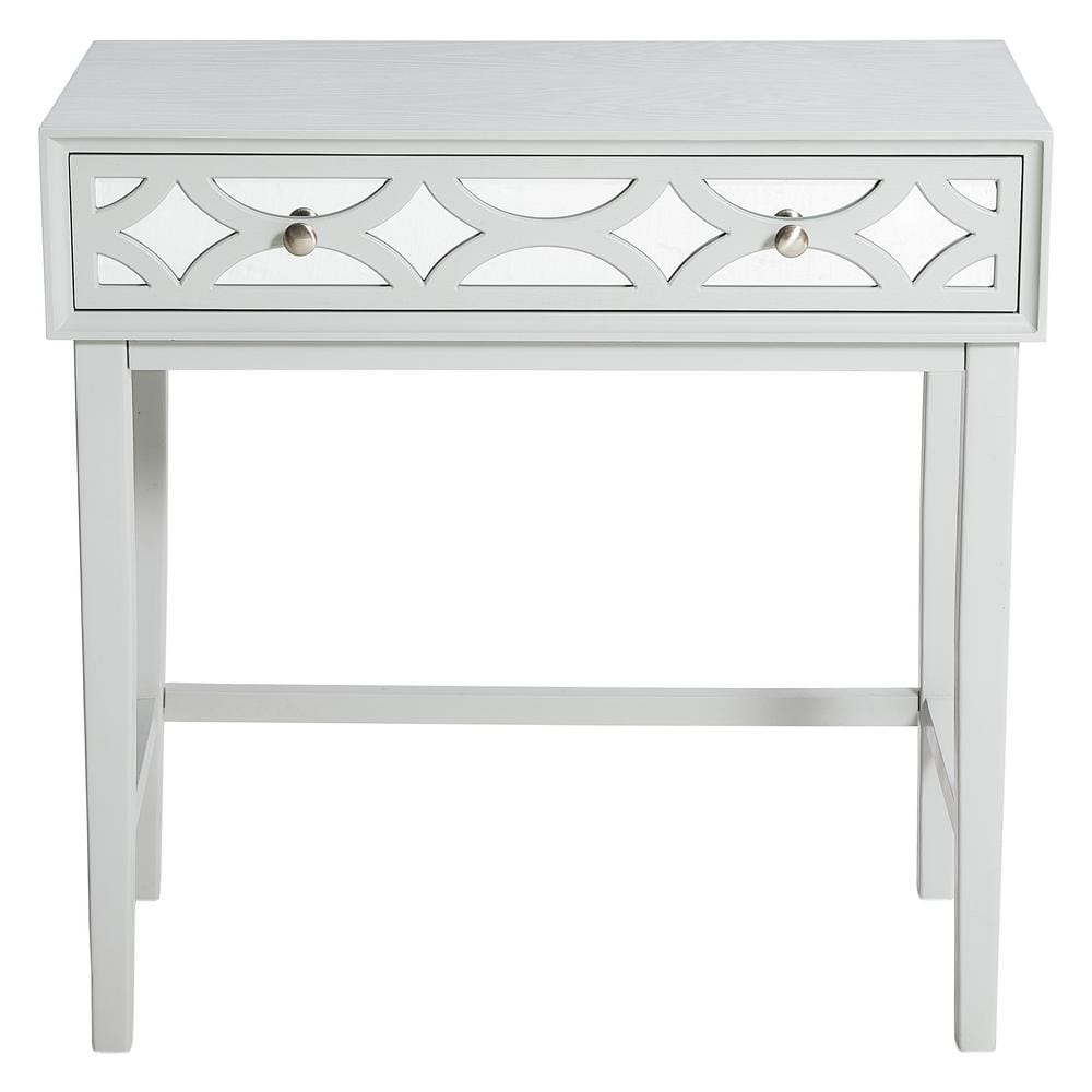 FUIN Modern 31.5 in. Light Gray Rectangle Wood Console Table with