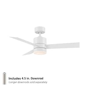 Axis 44 in. Smart Indoor/Outdoor 3-Blade Ceiling Fan Matte White with 3000K LED and Remote Control
