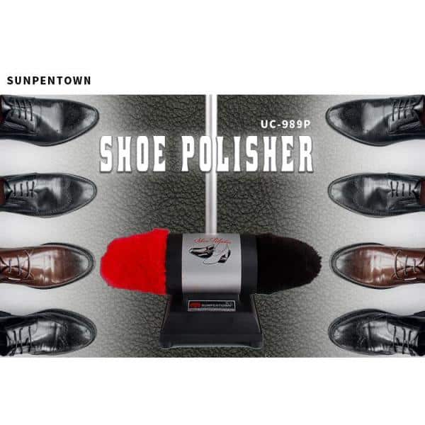 Sunpentown UC-989 Dual-Buffer Shoe Polisher w//Lamb Wool buffers