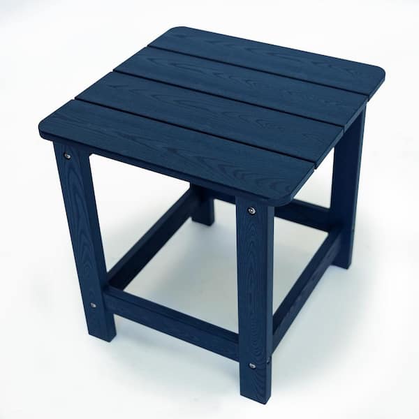 LuXeo Portola Navy All Weather Plastic Indoor-Outdoor Side Table