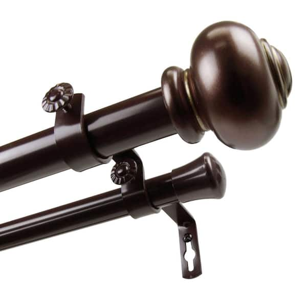 Rod Desyne Dani 1 in. Double Curtain Rod 120 in. to 170 in. in