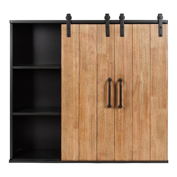 Kate and Laurel Samuels 7 in. x 30 in. x 28 in. Rustic Brown Wood