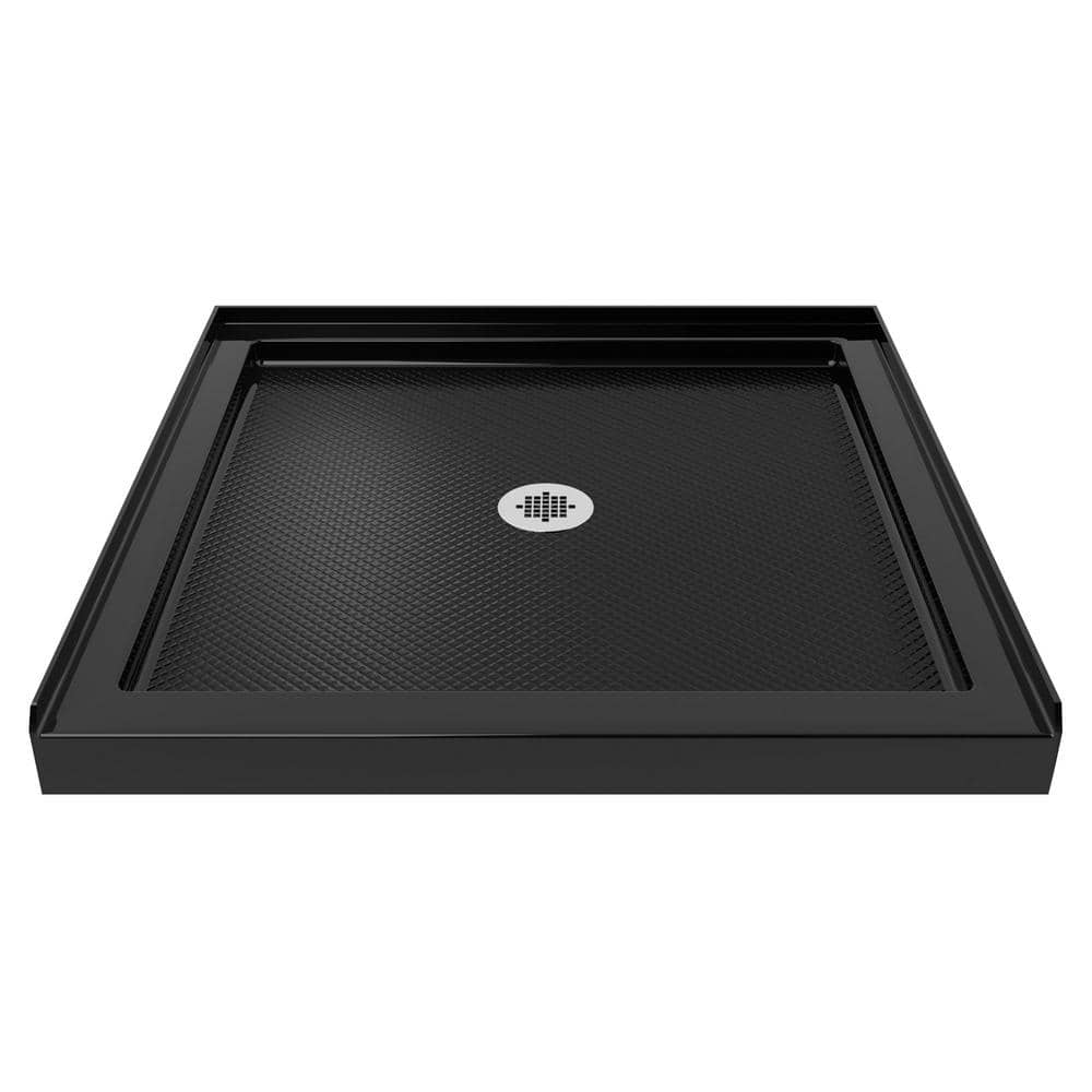 Aqua-Q Fold Frameless Square Shower Kit with Oil Rubbed Bronze Hardware
