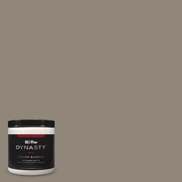 BEHR DYNASTY 8 oz. #T16-08 Fifth Olive-Nue Matte Stain-Blocking Interior/Exterior Paint & Primer Sample