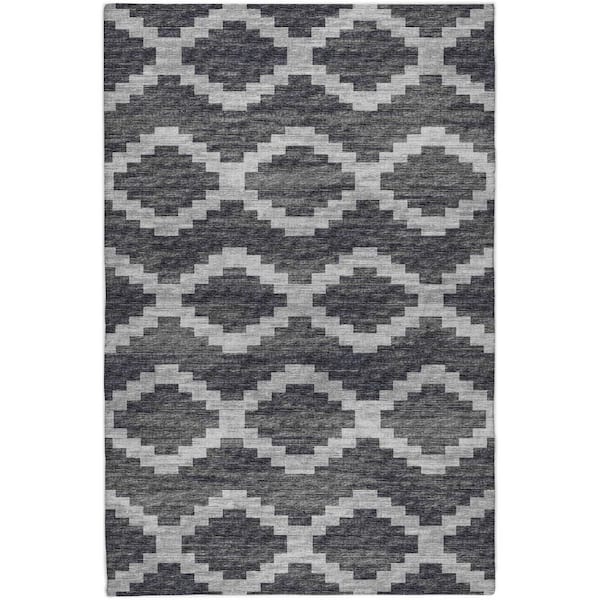 Dream Shag Premium Machine Washable Abstract ADS115 Gray 10 ft. x 14 ft. Area Rug