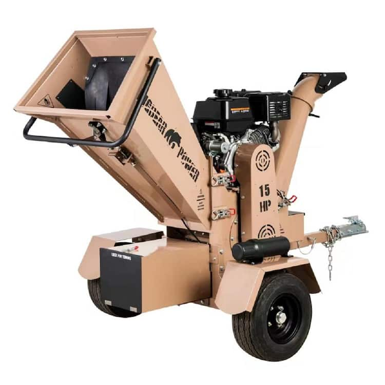  BigBear Power Tornadic 5 in. 15 HP Gas Powered Commercial Chipper Shredder, Self Feeding, Tow Package, Electric Start