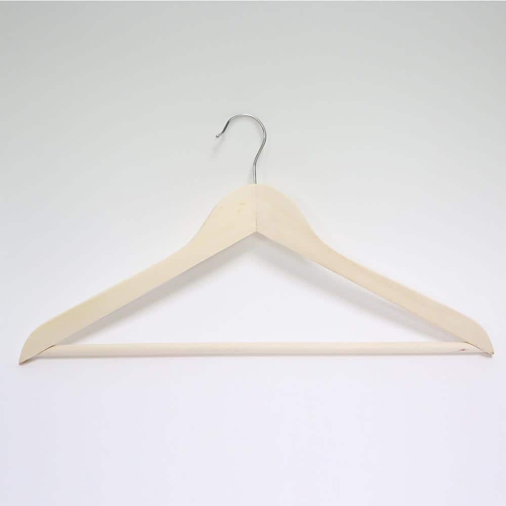 Basics Wood Suit Clothes Hangers - White, 20-Pack