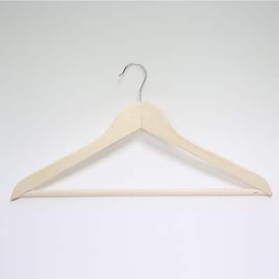 Off White Poplar Suit Hangers 20-Pack