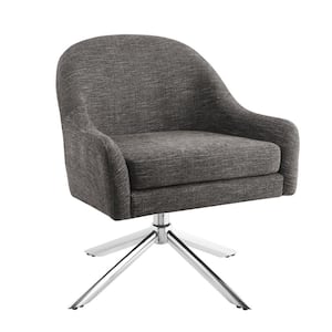 Joslyn Granite Swivel Polyester Fabric Accent Chair