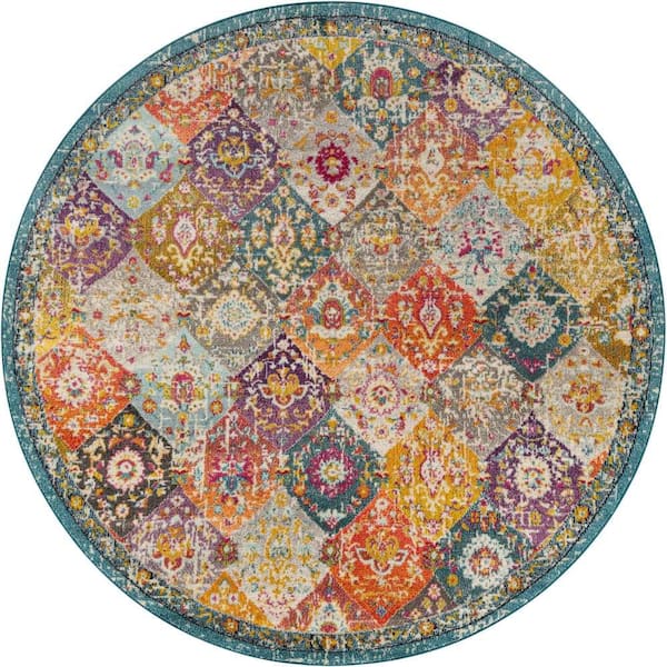 Unique Loom Penrose Blake Multi 7' 10 x 7' 10 Area Rug