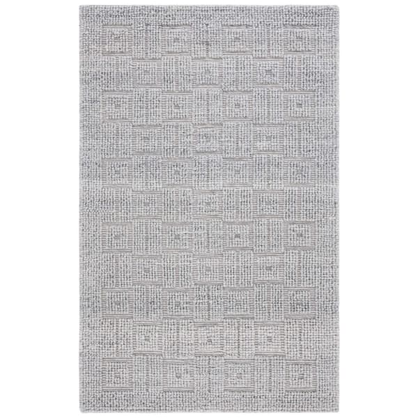 Natura 8 ft. x 10 ft. Gray High-Low Geometric Area Rug
