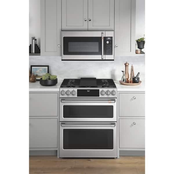 30 in. 7.0 cu. ft. Slide-In Smart Double Oven Dual-Fuel Range with Convection and Self-Clean in Stainless Steel