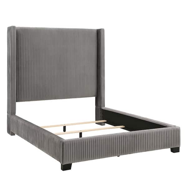 Plush Velvet Royal Wingback Bed - Soft Touch Beds