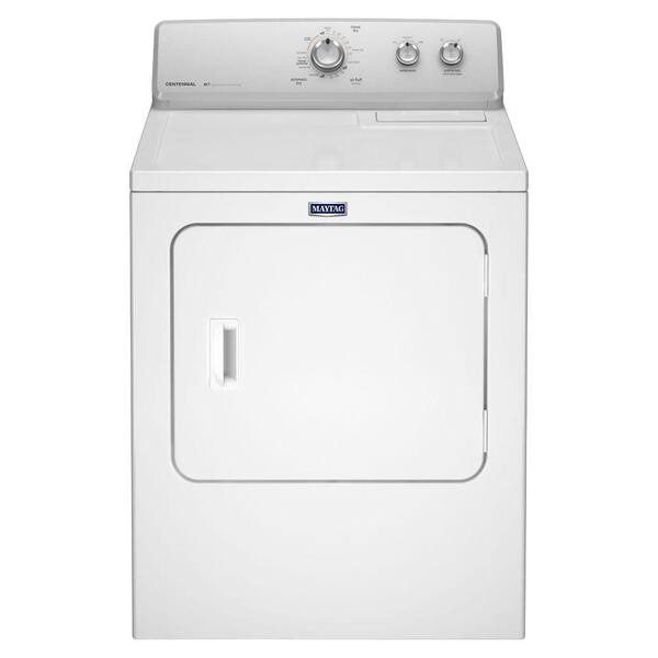 Maytag 7.0 cu. ft. 120 Volt White Gas Vented Dryer with Wrinkle Control