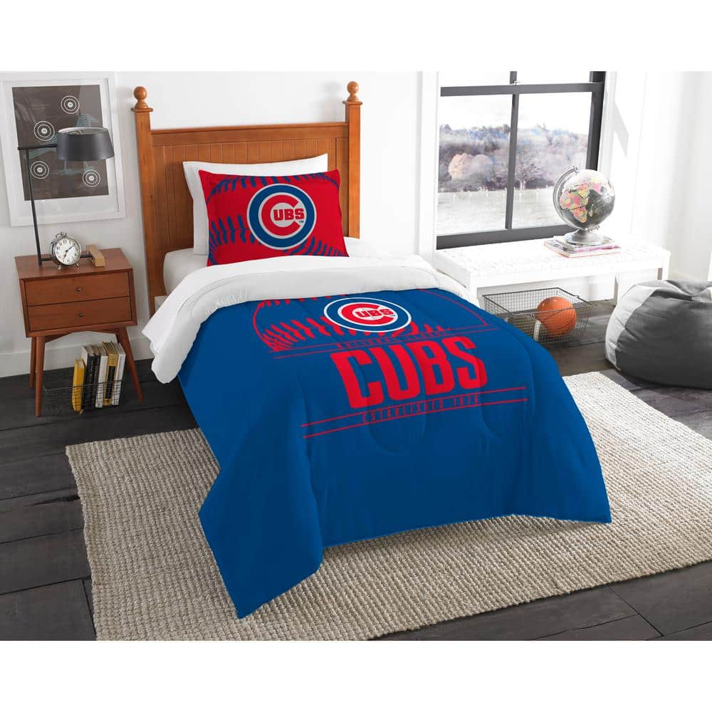 MLB Chicago Cubs Bed In Bag Set, Queen Size, Team Colors, 100