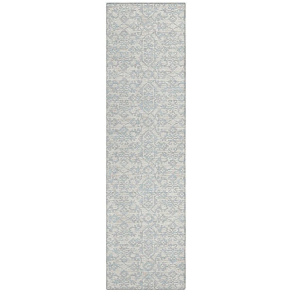 Chantille Machine Washable Indoor/Outdoor Abstract ACN2712 Ivory 2 ft. x 7 ft. Runner Rug