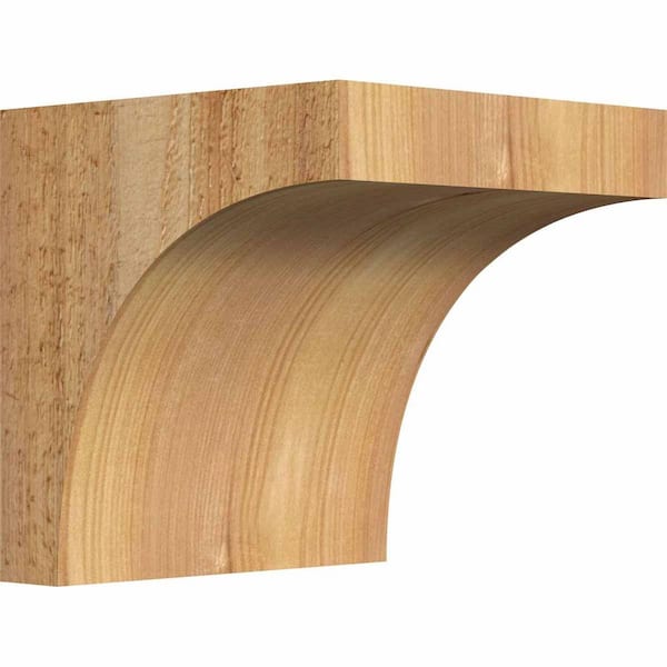 Ekena Millwork 6 in. x 6 in. x 6 in. Western Red Cedar Huntington Rough Sawn Corbel