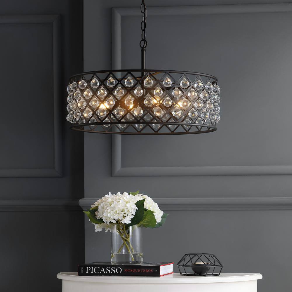 Gabrielle 23" Oil-Rubbed Bronze Crystal LED Pendant